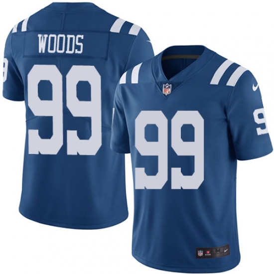 Youth Nike Indianapolis Colts #97 Al Woods Limited Royal Blue Rush Vapor Untouchable NFL Jersey - Ujersey