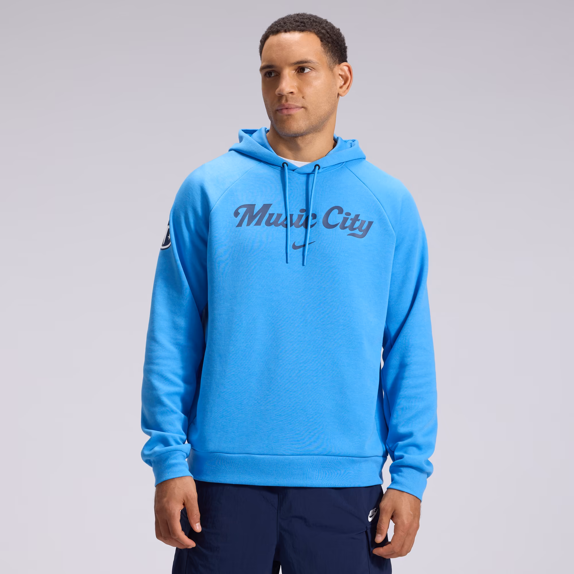 Men's Tennessee Titans  Nike Light Blue 2026 Rivalries Collection Dri-FIT Pullover Hoodie - U-jersey