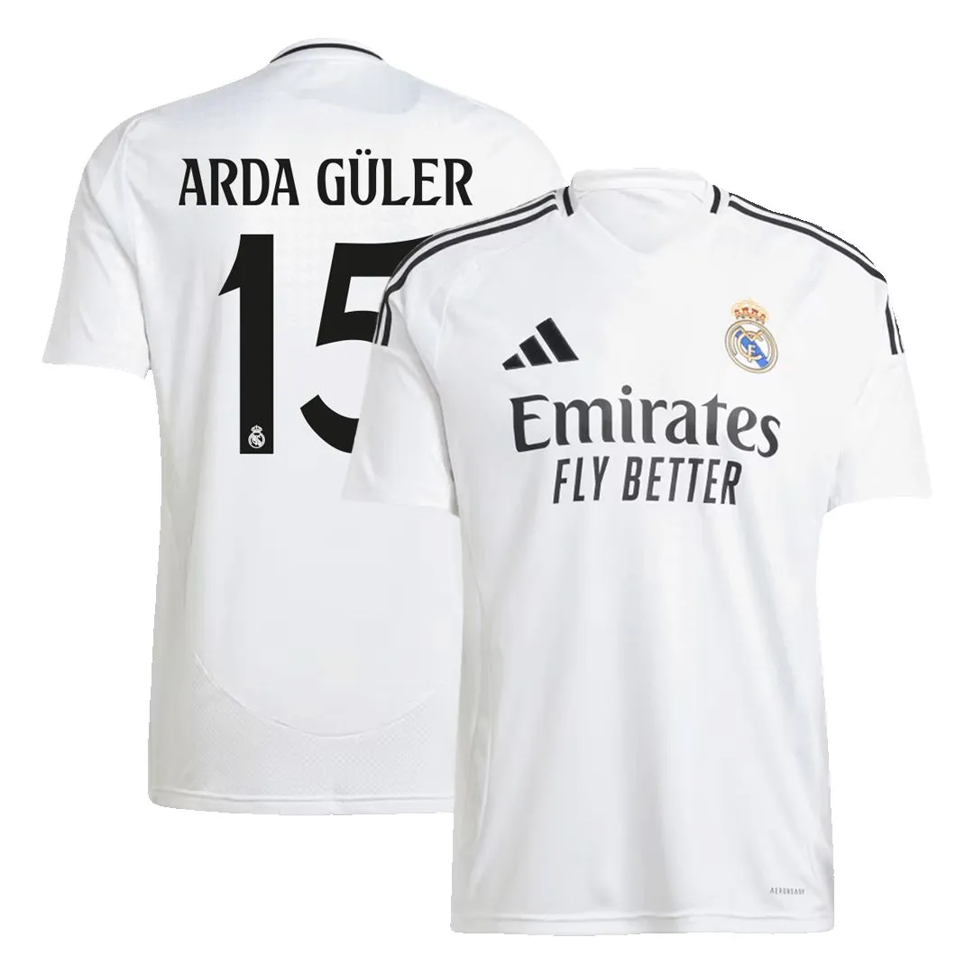 ARDA GÜLER #15 Real Madrid Soccer Jersey Home Custom Shirt 2024/25 - ujerseystore