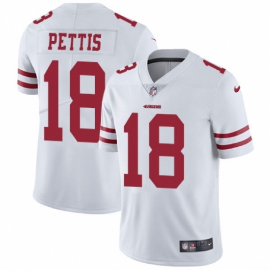 Youth Nike San Francisco 49ers #18 Dante Pettis White Vapor Untouchable Elite Player NFL Jersey - Ujersey
