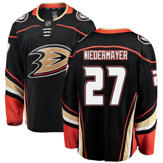 Youth Anaheim Ducks #27 Scott Niedermayer Fanatics Branded Black Home Breakaway NHL Jersey - Ujersey