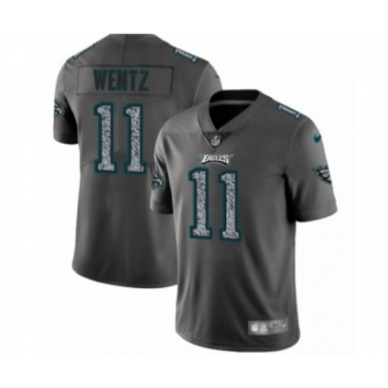 Men's Philadelphia Eagles #11 Carson Wentz Limited Gray Static Fashion Limited Football Jersey - Ujersey