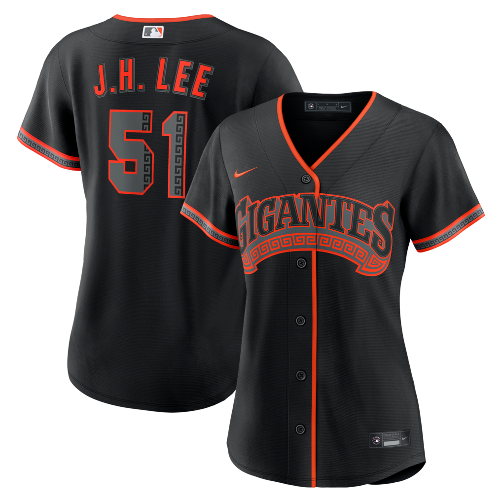 Women's San Francisco Giants Jung Hoo Lee Nike Black Alternate Replica Jersey - SUjersey01