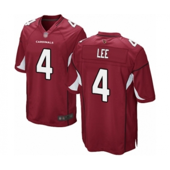 Men's Arizona Cardinals #4 Andy Lee Game Red Team Color Football Jersey - Ujersey