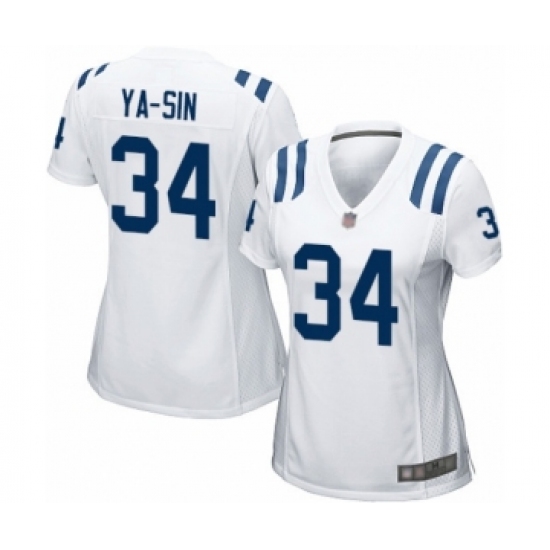 Women's Indianapolis Colts #34 Rock Ya-Sin Game White Football Jersey - Ujersey