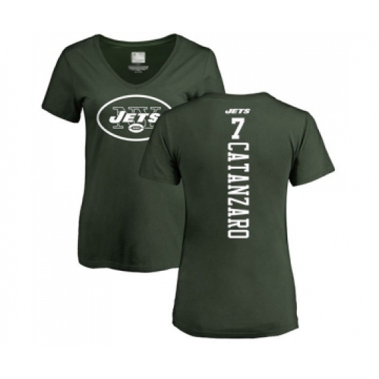 Football Women's New York Jets #7 Chandler Catanzaro Green Backer T-Shirt - Ujersey