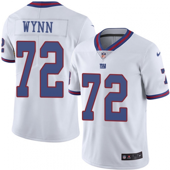 Men's Nike New York Giants #72 Kerry Wynn Elite White Rush Vapor Untouchable NFL Jersey - Ujersey
