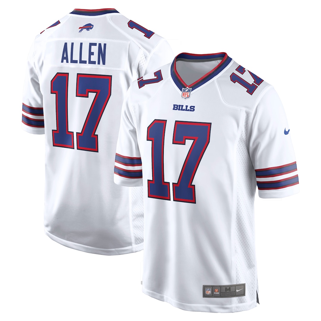 Men's Buffalo Bills Josh Allen Nike White White Game Player Jersey - U-jersey