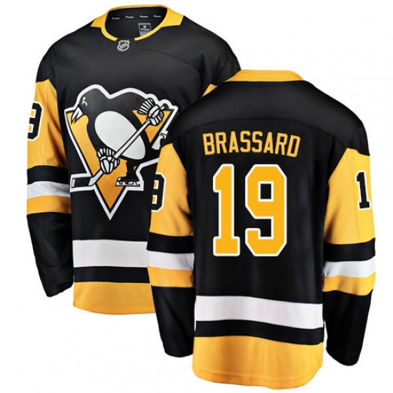 Youth Pittsburgh Penguins #19 Derick Brassard Authentic Black Home Fanatics Branded Breakaway NHL Jersey - Ujersey