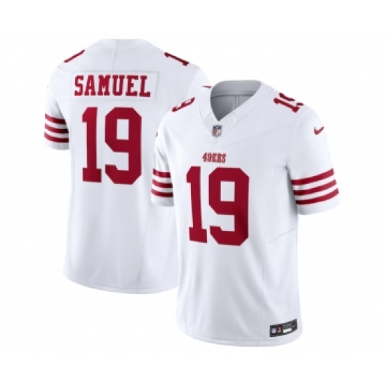 Men's Nike San Francisco 49ers #19 Deebo Samuel White 2023 F.U.S.E. Vapor Untouchable Limited Stitched Football Jersey - Ujersey