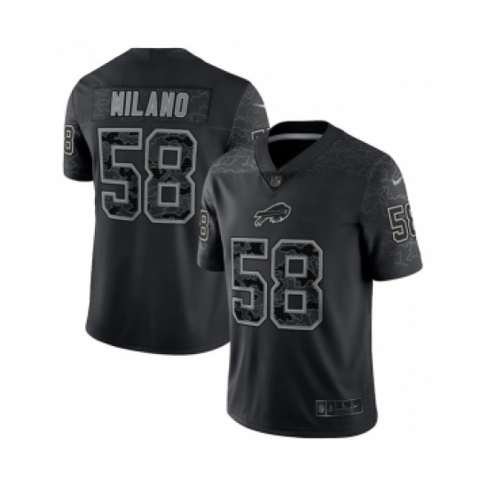 Men's Buffalo Bills #58 Matt Milano Black Reflective Limited Stitched Football Jersey - Ujersey
