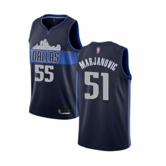 Youth Dallas Mavericks #51 Boban Marjanovic Swingman Navy Blue Basketball Jersey Statement Edition - Ujersey