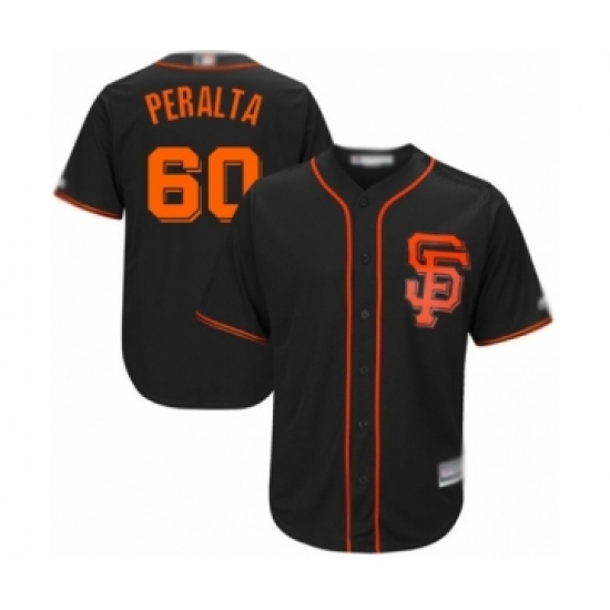 Youth San Francisco Giants #60 Wandy Peralta Authentic Black Alternate Cool Base Baseball Player Jersey - Ujersey