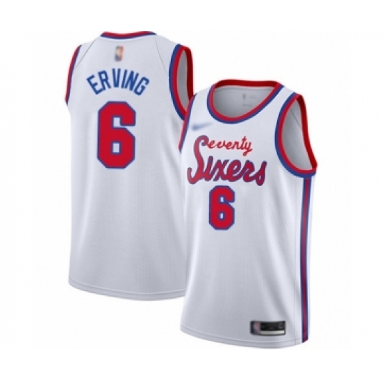 Youth Philadelphia 76ers #6 Julius Erving Swingman White Hardwood Classics Basketball Jersey - Ujersey