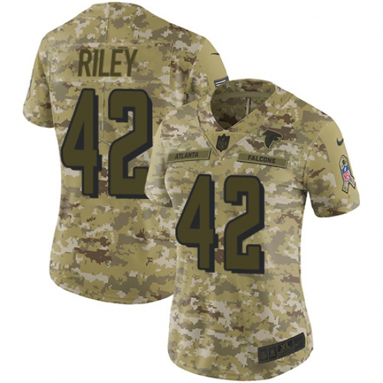 Women's Nike Atlanta Falcons #42 Duke Riley Limited Camo 2018 Salute to Service NFL Jersey - Ujersey