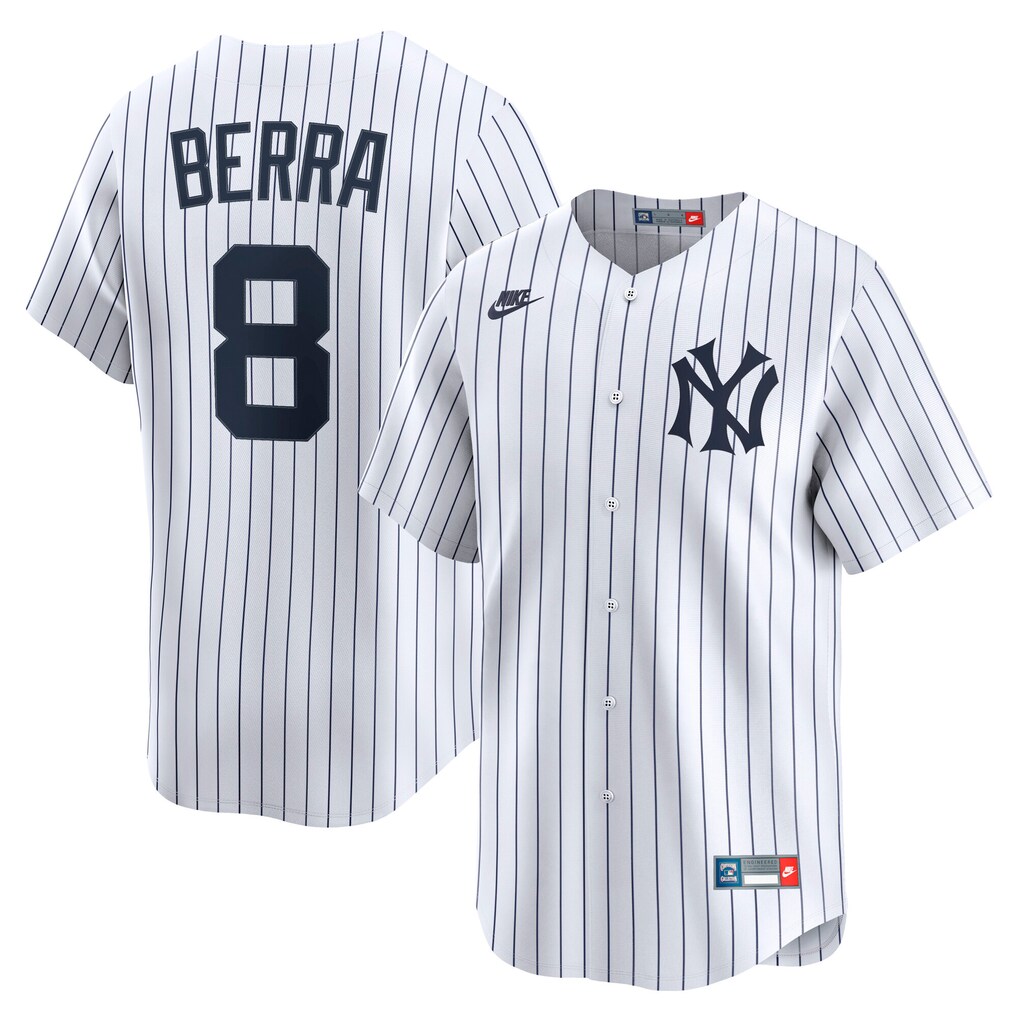 Men's New York Yankees Yogi Berra Nike White Cooperstown Collection Limited Jersey - Ujersey