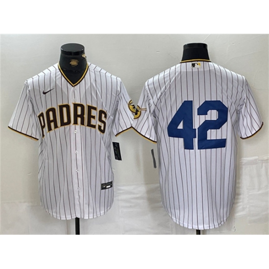 Men's San Diego Padres #42 Jackie Robinson White Cool Base Stitched Baseball Jersey