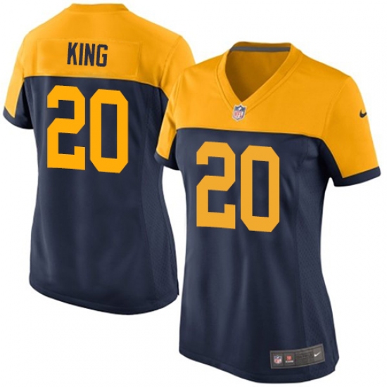 Women's Nike Green Bay Packers #20 Kevin King Game Navy Blue Alternate NFL Jersey - Ujersey