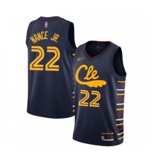 Women's Cleveland Cavaliers #22 Larry Nance Jr. Swingman Navy Basketball Jersey - 2019 20 City Edition - Ujersey