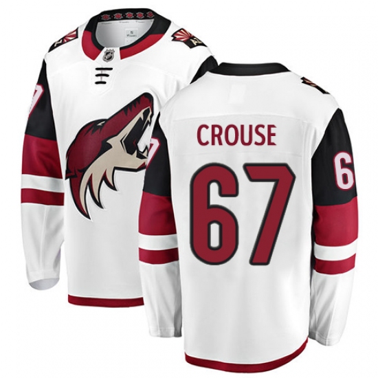 Men's Arizona Coyotes #67 Lawson Crouse Fanatics Branded White Away Breakaway NHL Jersey - Ujersey