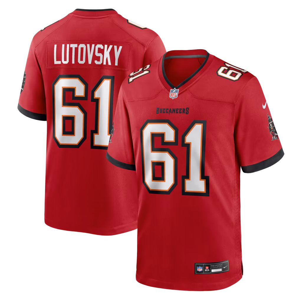 Men's Tampa Bay Buccaneers Henry Lutovsky Nike Red Team Game Jersey