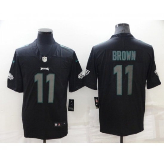 Men's Philadelphia Eagles #11 A. J. Brown Black Impact Limited Stitched Jersey - Ujersey
