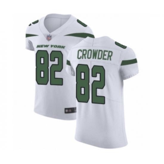 Men's New York Jets #82 Jamison Crowder White Vapor Untouchable Elite Player Football Jersey - Ujersey