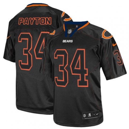 Youth Nike Chicago Bears #34 Walter Payton Elite Lights Out Black NFL Jersey - Ujersey