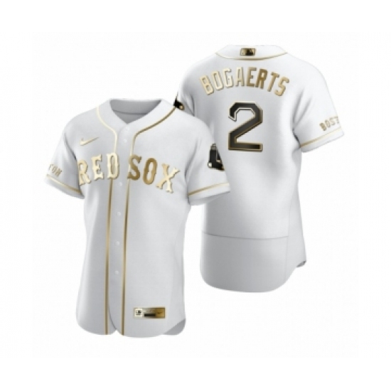 Men's Boston Red Sox #2 Xander Bogaerts Nike White Authentic Golden Edition Jersey - Ujersey