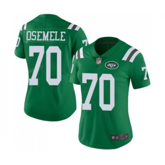 Women's New York Jets #70 Kelechi Osemele Limited Green Rush Vapor Untouchable Football Jersey - Ujersey