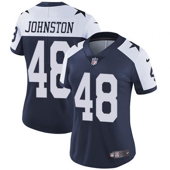 Women's Nike Dallas Cowboys #48 Daryl Johnston Navy Blue Throwback Alternate Vapor Untouchable Limited Player NFL Jersey - Ujersey
