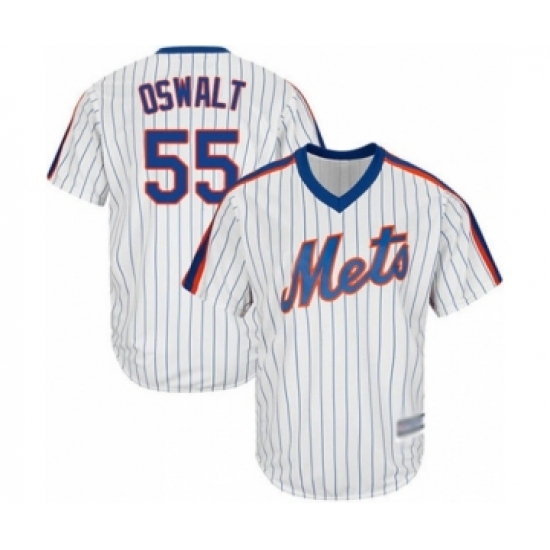 Youth New York Mets #55 Corey Oswalt Authentic White Alternate Cool Base Baseball Player Jersey
