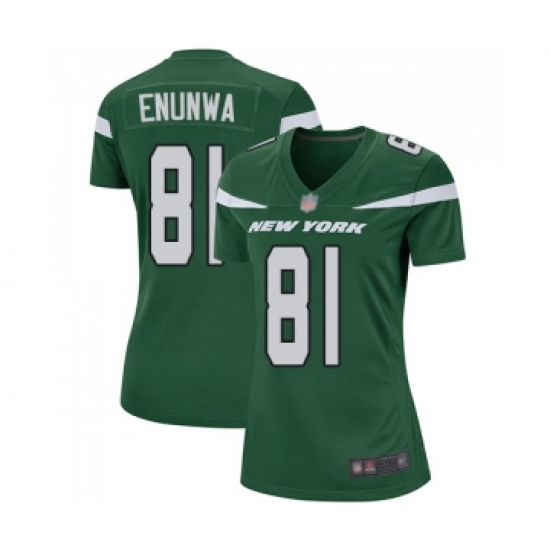 Women's New York Jets #81 Quincy Enunwa Game Green Team Color Football Jersey - Ujersey