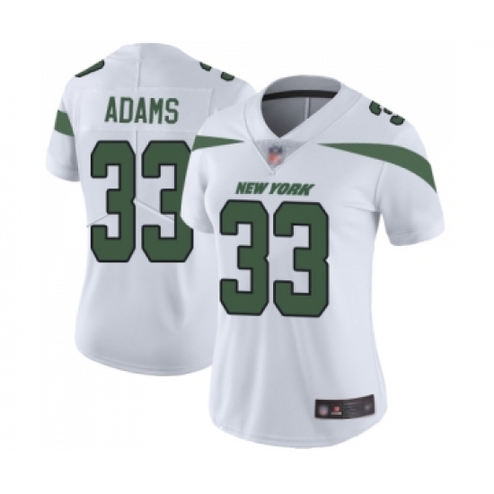 Women's New York Jets #33 Jamal Adams White Vapor Untouchable Limited Player Football Jersey - Ujersey