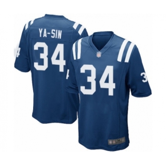 Men's Indianapolis Colts #34 Rock Ya-Sin Game Royal Blue Team Color Football Jersey - Ujersey