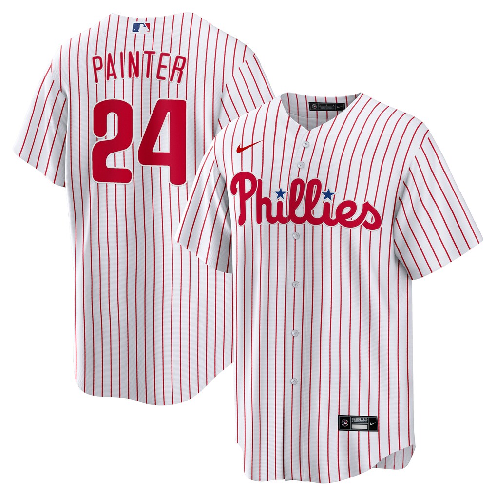 Men's Philadelphia Phillies Andrew Painter Nike White Home Replica Jersey - Ujersey