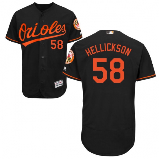 Men's Majestic Baltimore Orioles #58 Jeremy Hellickson Black Flexbase Authentic Collection MLB Jersey - Ujersey