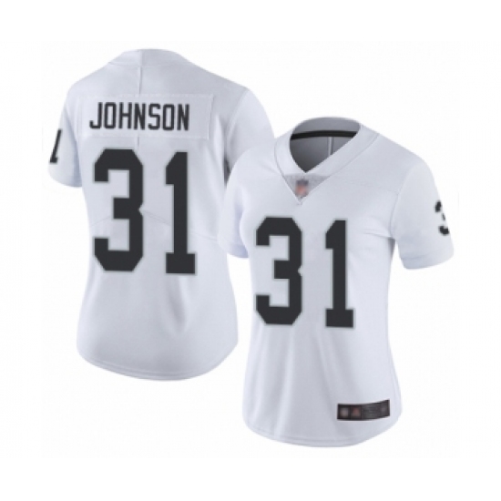 Women's Oakland Raiders #31 Isaiah Johnson White Vapor Untouchable Limited Player Football Jersey