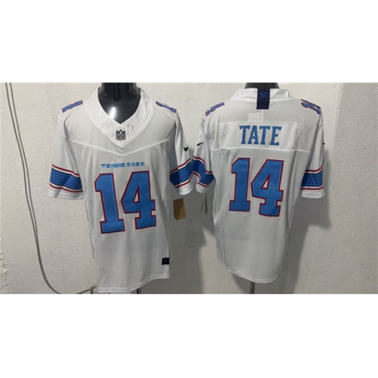 Men's Tennessee Titans #14 Carnell Tate White 2026 F.U.S.E. Vapor Limited Football Stitched Jersey