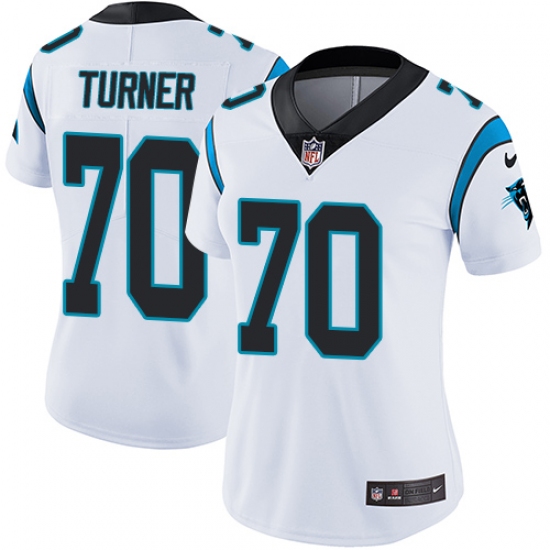Women's Nike Carolina Panthers #70 Trai Turner White Vapor Untouchable Limited Player NFL Jersey - Ujersey