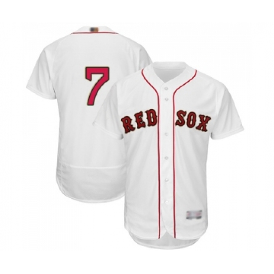 Men's Boston Red Sox #7 Christian Vazquez White 2019 Gold Program Flex Base Authentic Collection Baseball Jersey - Ujersey