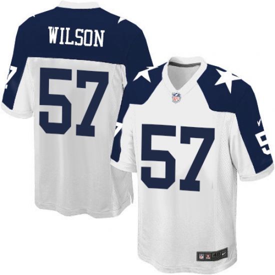 Men's Nike Dallas Cowboys #57 Damien Wilson Game White Throwback Alternate NFL Jersey - Ujersey