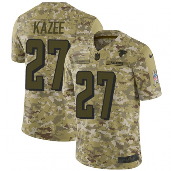 Men's Nike Atlanta Falcons #27 Damontae Kazee Limited Camo 2018 Salute to Service NFL Jersey - Ujersey