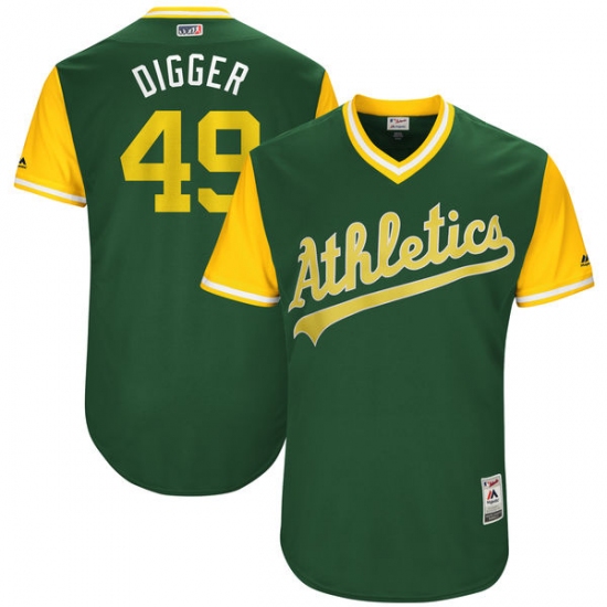 Men's Majestic Oakland Athletics #49 Kendall Graveman 