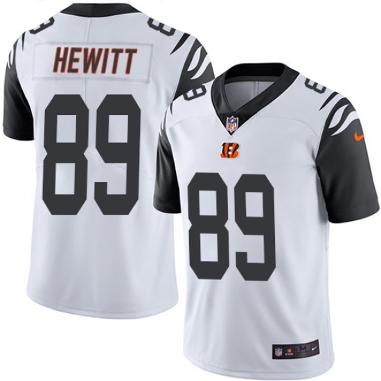 Youth Nike Cincinnati Bengals #89 Ryan Hewitt Limited White Rush Vapor Untouchable NFL Jersey - Ujersey