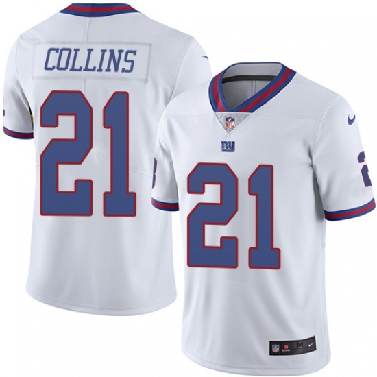 Youth Nike New York Giants #21 Landon Collins Limited White Rush Vapor Untouchable NFL Jersey - Ujersey