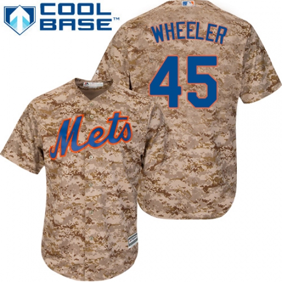 Men's Majestic New York Mets #45 Zack Wheeler Authentic Camo Alternate Cool Base MLB Jersey - Ujersey