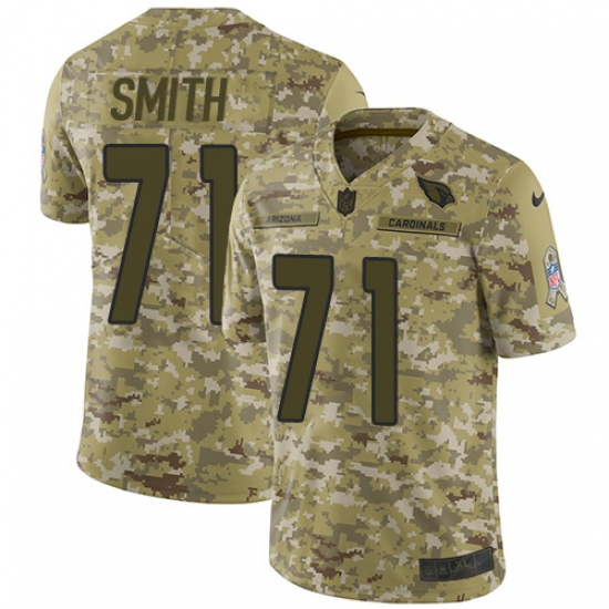 Men's Nike Arizona Cardinals #71 Andre Smith Limited Camo 2018 Salute to Service NFL Jersey - Ujersey