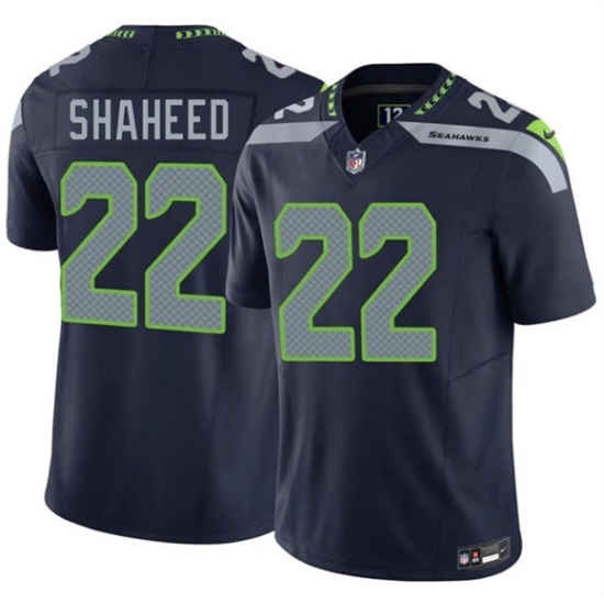 Men's Seattle Seahawks #22 Rashid Shaheed Navy 2025 F.U.S.E. Vapor Untouchable Limited Football Stitched Jersey - Ujersey