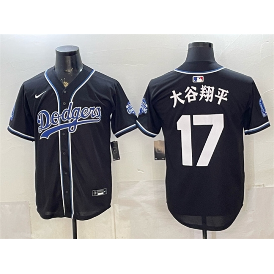 Men's Los Angeles Dodgers #17 大谷翔平 B2B Champs 2026 Black Out Style Vapor Limited Stitched Baseball Jersey - Ujersey